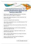 Colorado Real Estate Exam- Ch 2  Licensing Requirements Questions and  Answers Latest 2026 