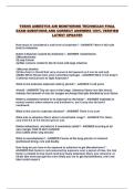 TDSHS ASBESTOS AIR MONITORING TECHNICIAN FINAL EXAM QUESTIONS AND CORRECT ANSWERS 100&percnt; VERIFIED LATEST UPDATE&excl;&excl;