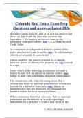Colorado Real Estate Exam Prep  Questions and Answers Latest 2026