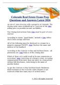Colorado Real Estate Exam Prep  Questions and Answers Latest 2026 