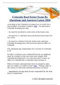 Colorado Real Estate Exam Re  Questions and Answers Latest 2026