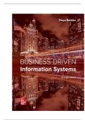 TEST BANK FOR Business Driven Information Systems 7th Edition by Paige Baltzan ISBN&colon; 978-1260262483 COMPLETE GUIDE ALL CHAPTERS COVERED 100&percnt; VERIFIED A&plus; GRADEASSURED&excl;&excl;&excl;&excl;&excl;&excl;NEW LATEST UPDATE&excl;&excl;&excl;&excl;