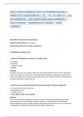 WGU D398 INTRODUCTION TO PHARMACOLOGY &vert; OBJECTIVE ASSESSMENTS &vert; OA &vert; V1&comma; V2 AND V3 &vert; ALL OA VERSIONS &vert; 234 QUESTIONS AND ANSWERS &vert; 2026 UPDATE &vert; ARRANGED IN ORDER &vert; 100&percnt; CORRECT