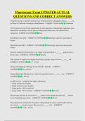 Fluoroscopy Exam UPDATED ACTUAL  QUESTIONS AND CORRECT ANSWERS
