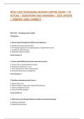 WGU C202 MANAGING HUMAN CAPITAL EXAM &vert; 70 ACTUAL &vert; QUESTIONS AND ANSWERS &vert; 2026 UPDATE &vert; VERIFIED 100&percnt; CORRECT 