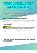 WGU C211 OA GLOBAL ECONOMICS EXAM&colon; &vert;OA&vert; OBJECTIVE ASSESSMENT&comma; &lpar;LATEST 2026&sol;2027 UPDATE&rpar; WITH CORRECT&sol;ACCURATE ANSWERS