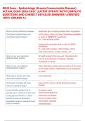 REHS Exam - Epidemiology &lpar;& some Communicable Disease&rpar;  ACTUAL EXAM 2026-2027 LATEST UPDATE WITH COMPLETE  QUESTIONS AND CORRECT DETAILED ANSWERS VERIFIED  100&percnt; GRADED A&plus;  