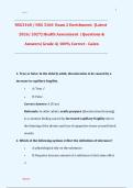 NSG3160 &sol; NSG 3160  Exam 2 Enrichment&colon;  &lpar;Latest  2026&sol; 2027&rpar; Health Assessment  &vert; Questions &  Answers&vert; Grade A&vert; 100&percnt; Correct - Galen 