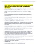 BODY COMPOSITION PROGRAM&sol; MILITARY APPEARANCE UPDATED EXAM SCRIPT QUESTIONS AND ANSWERS GRADED A&plus;