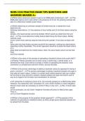 NURS 5338 PRACTICE EXAM TIPS QUESTIONS AND ANSWERS GRADED A&plus;