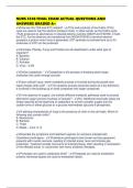 NURS 5338 FINAL EXAM ACTUAL QUESTIONS AND ANSWERS GRADED A&plus;