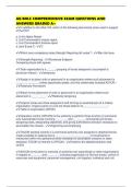 AG BOLC COMPREHENSIVE EXAM QUESTIONS AND ANSWERS GRADED A&plus;