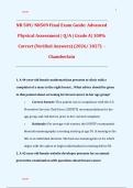 NR 509&sol; NR509 Final Exam Guide&colon; Advanced  Physical Assessment &vert; Q&sol;A &vert; Grade A&vert; 100&percnt;  Correct &lpar;Verified Answers&rpar; &lpar;2026&sol; 2027&rpar;  -  Chamberlain 