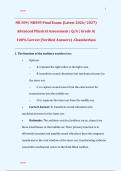 NR 509&sol; NR509 Final Exam&colon; &lpar;Latest 2026&sol; 2027&rpar;  Advanced Physical Assessment &vert; Q&sol;A &vert; Grade A&vert;  100&percnt; Correct &lpar;Verified Answers&rpar; -Chamberlain 