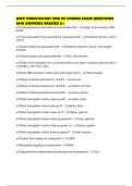 ASCP HEMATOLOGY END OF COURSE EXAM QUESTIONS AND ANSWERS GRADED A&plus;