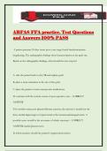 ABFAS FFA practice&period; Test Questions and Answers 100&percnt; PASS
