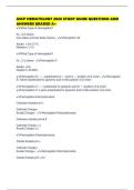 ASCP HEMATOLOGY 2026 STUDY GUIDE QUESTIONS AND ANSWERS GRADED A&plus;