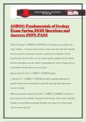 ASBOG Fundamentals of Geology Exam Spring 2026 Questions and Answers 100&percnt; PASS