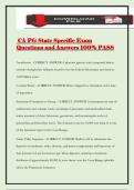 CA PG State Specific Exam Questions and Answers 100&percnt; PASS