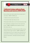 California Geology midterm Exam Questions and Answers 100&percnt; PASS