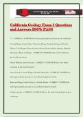 California Geology Exam 1 Questions and Answers 100&percnt; PASS