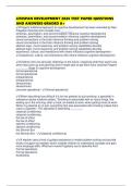 LIFESPAN DEVELOPMENT 2026 TEST PAPER QUESTIONS AND ANSWERS GRADED A&plus;