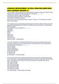 LIFESPAN DEVELOPMENT ACTUAL UPDATED QUESTIONS AND ANSWERS GRADED A&plus;