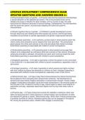 LIFESPAN DEVELOPMENT COMPREHENSIVE EXAM UPDATED QUESTIONS AND ANSWERS GRADED A&plus;