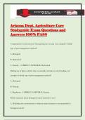 Arizona Dept&period; AgricultArizona Dept&period; Agriculture Core Studyguide Exam Questions and Answers 100&percnt; PASSure Core Studyguide Exam Questions and Answers 100&percnt; PASS