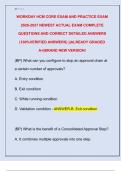 WORKDAY HCM CORE EXAM AND PRACTICE EXAM  2026-2027 NEWEST ACTUAL EXAM COMPLETE   QUESTIONS AND CORRECT DETAILED ANSWERS  &lpar;100&percnt;VERIFIED ANSWERS&rpar; &vert;&vert;ALREADY GRADED  A&plus;&vert;BRAND NEW VERSION&excl; 