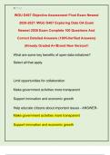WGU D467 Objective Assessment Final Exam Newest  2026-2027 &sol;WGU D467 Exploring Data OA Exam  Newest 2026 Exam Complete 100 Questions And  Correct Detailed Answers &lpar;100&percnt;Verified Answers&rpar;  &vert;Already Graded A&plus;&sol;Brand New Version&excl;&excl; 