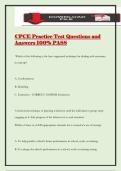 CPCE Practice Test Questions and Answers 100&percnt; PASS