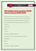 201 multiple choice questions WITH Correct Answers 100&percnt; PASS