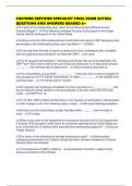 CUSTOMS CERTIFIED SPECIALIST FINAL EXAM ACTUAL QUESTIONS AND ANSWERS GRADED A&plus;