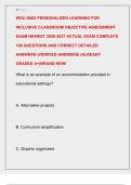 WGU D662 PERSONALIZED LEARNING FOR  INCLUSIVE CLASSROOM OBJECTIVE ASSESSMENT  EXAM NEWEST 2026-2027 ACTUAL EXAM COMPLETE  100 QUESTIONS AND CORRECT DETAILED  ANSWERS &lpar;VERIFIED ANSWERS&rpar; &vert;ALREADY  GRADED A&plus;&vert;BRAND NEW&excl;