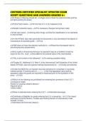 CUSTOMS CERTIFIED SPECIALIST UPDATED EXAM SCRIPT QUESTIONS AND ANSWERS GRADED A&plus;