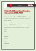 CSE 440 Midterm Exam Questions and Answers 100&percnt; PASS