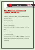 CSE 440 Exam Questions and Answers 100&percnt; PASS