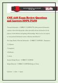 CSE 440 Exam Review Questions and Answers 100&percnt; PASS