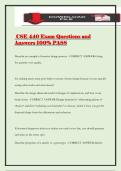 CSE 440 Exam Questions and Answers 100&percnt; PASS