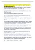 TRAUMA FISDAP FINAL EXAM ACTUAL QUESTIONS AND ANSWERS GRADED A&plus;