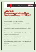 NBRC CSE Pharmacology&sol;associations Exam Questions and Answers 100&percnt; PASS