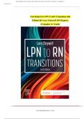 Test Bank For LPN to RN Transitions 6th Edition by Lora Claywell all chapters included graded A&plus;