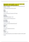 MANAGING CLOUD SECURITY 2026 TEST PAPER EXAM QUESTIONS AND ANSWERS GRADED A&plus;