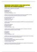 MANAGING CLOUD SECURITY FINAL EXAM ACTUAL QUESTIONS AND ANSWERS GRADED A&plus;