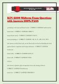 KIN 2509 Midterm Exam Questions with Answers 100&percnt; PASS