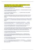 WASTEWATER CLASS B TEXAS COMPREHENSIVE EXAM QUESTIONS AND ANSWERS GRADED A&plus;