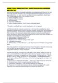 SAEM FINAL EXAM ACTUAL QUESTIONS AND ANSWERS GRADED A&plus;