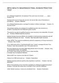 WFG HEALTH INSURANCE FINAL EXAM B PRACTICE TEST