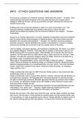 WFG &ndash; ETHICS QUESTIONS AND ANSWERS